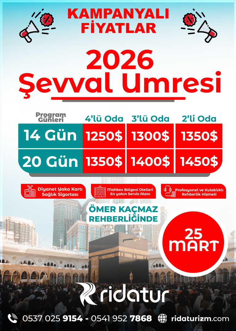KAMPANYALI ŞEVVAL UMRESİ