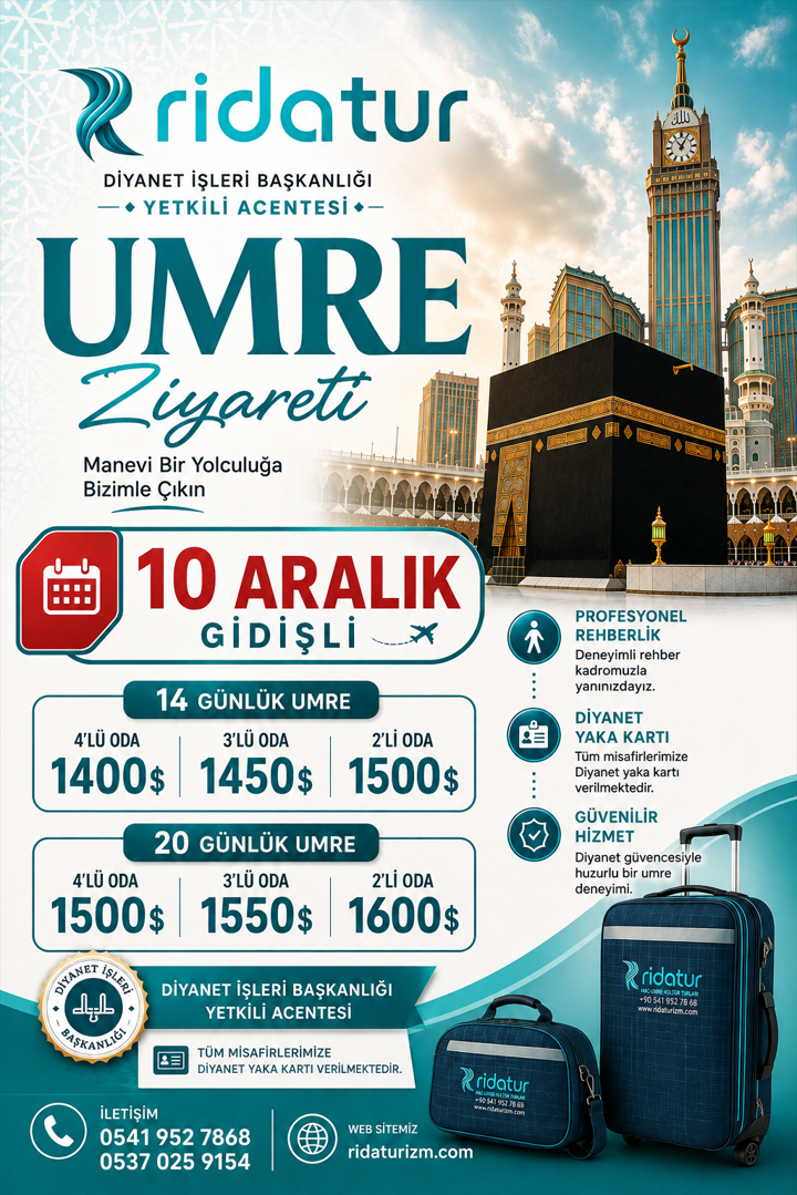 10 Aralık Umre Ziyareti