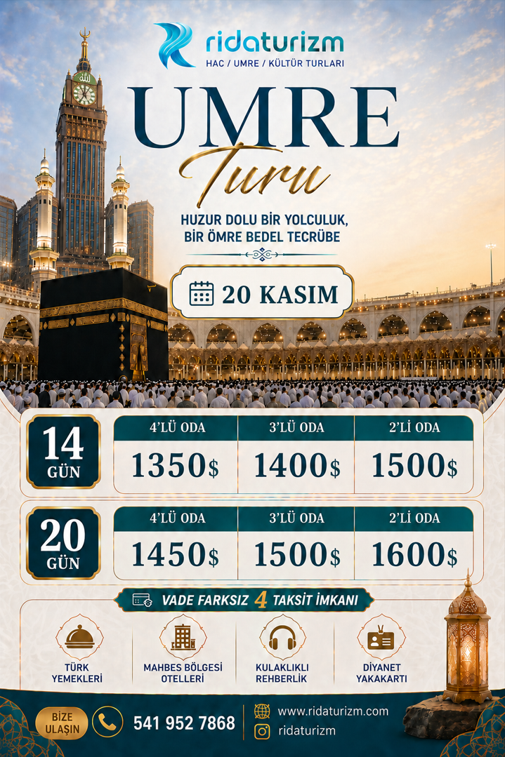 20 Kasım Umre Ziyareti