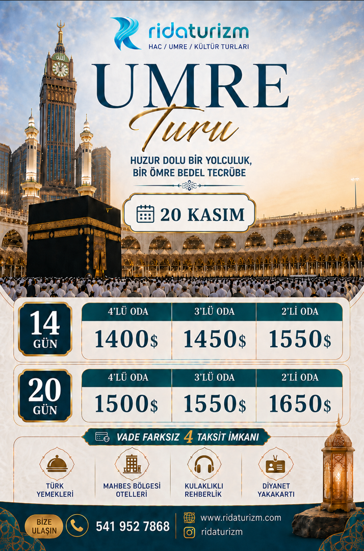 20 Kasım Umre Ziyareti