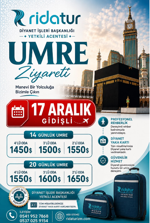 17 Aralık Umre Ziyareti