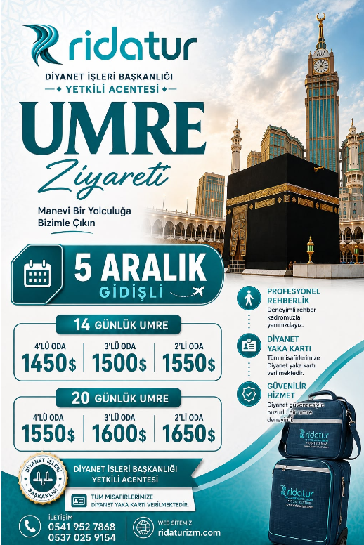 5 Aralık Umre Ziyareti