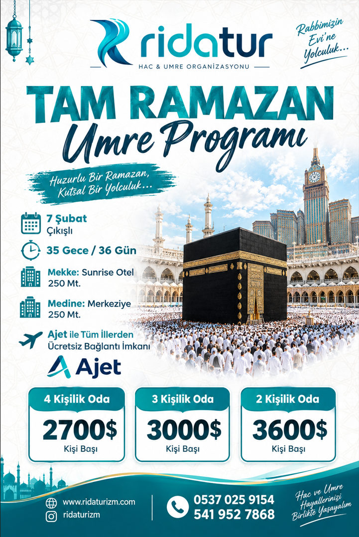 Tam Ramazan Umre Programı
