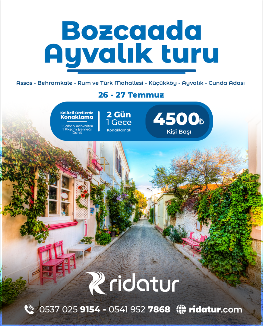 Bozcaada Ayvalık Turu